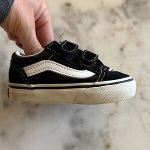Vans Kids Black and White Sneakers